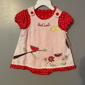 message from the heart girls nwt polka dot floral dress